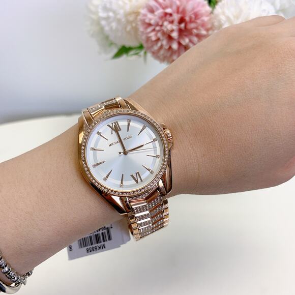 Michael Kors MK6858 Whitney Three-Hand Rose Gold-Tone Stainless Steel Watch